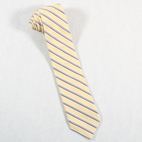Chaps Other - Chaps Men's Necktie Striped Silk Tie Yellow Blue